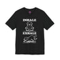 Inhale Exhale Puppy Breathwork Practice Humor Premium Unisex T-Shirt