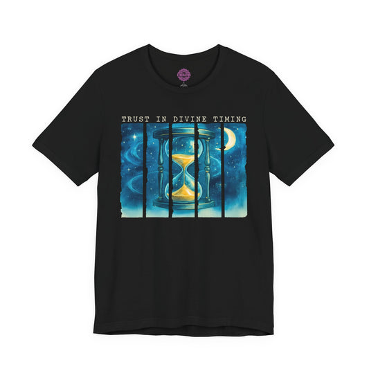 Trust In Divine Timing Celestial Hourglass Premium Unisex T-Shirt