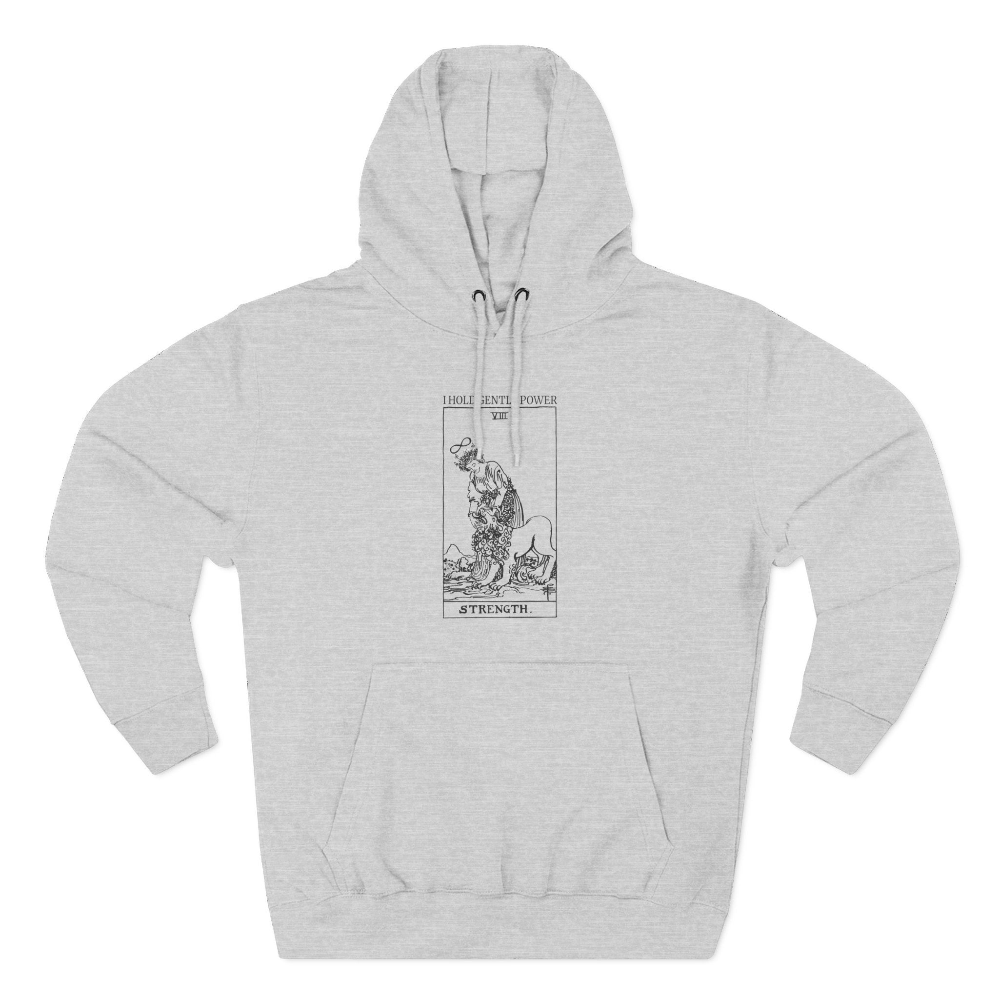 Strength Gentle Power Tarot Premium Unisex Hoodie