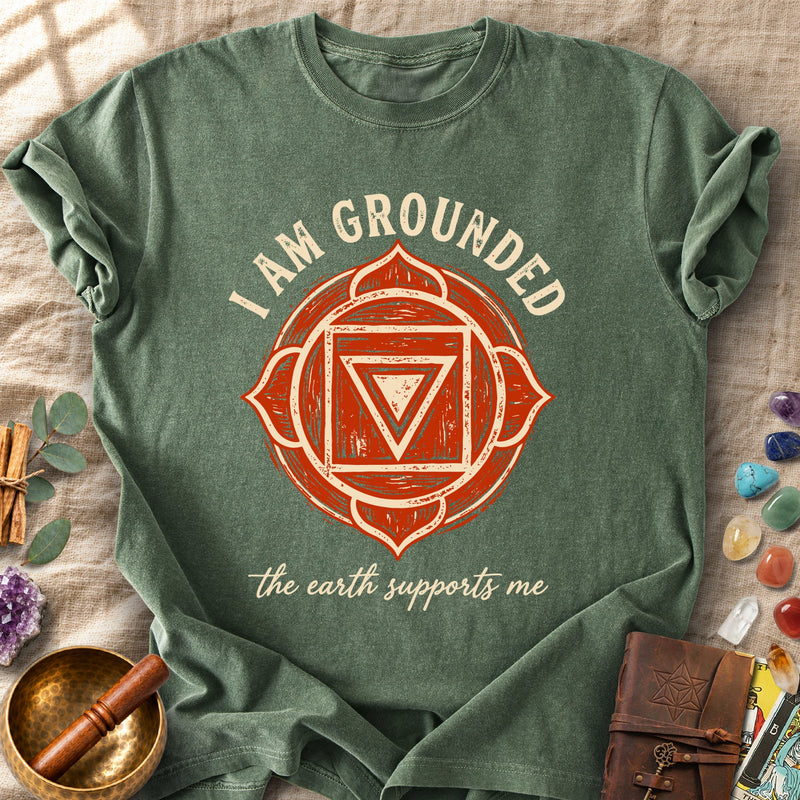 I Am Grounded Root Chakra Earth Affirmation Comfort Colors® Unisex T-Shirt
