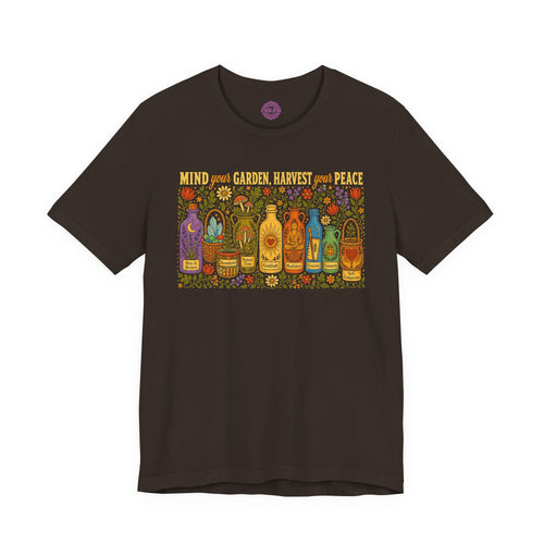 1029 Mind Your Garden Harvest Your Peace Apothecary Premium Unisex T-Shirt