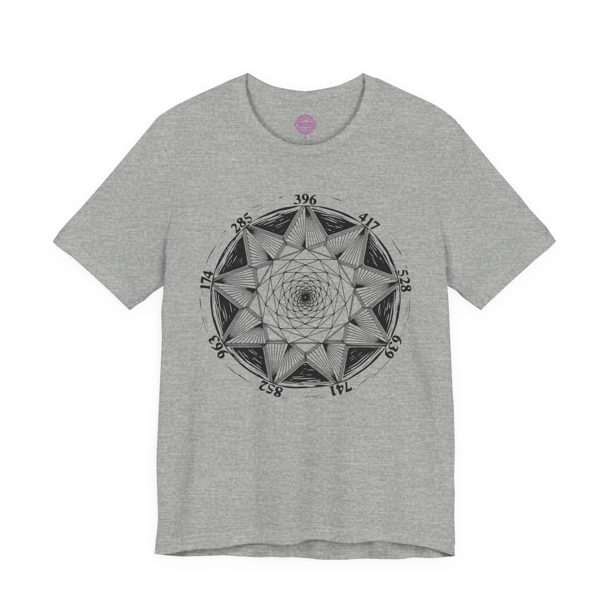 All Solfeggio Frequencies Sacred Geometry Mandala Sound Premium Unisex T-Shirt