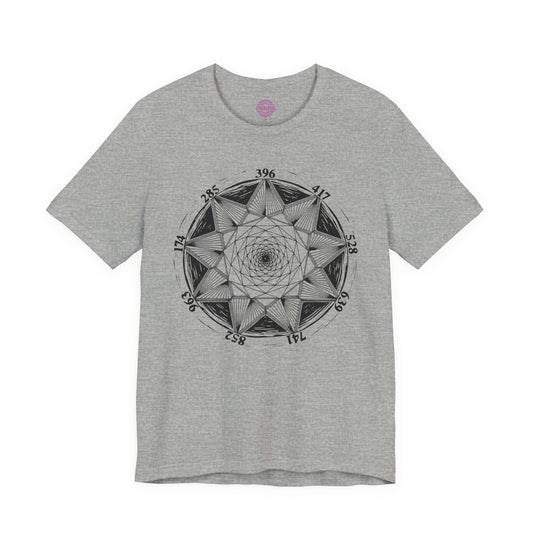 All Solfeggio Frequencies Sacred Geometry Mandala Sound Premium Unisex T-Shirt