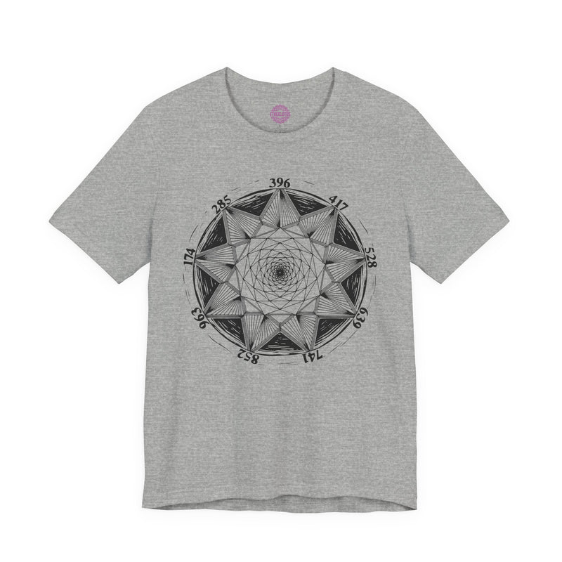 All Solfeggio Frequencies Sacred Geometry Mandala Sound Premium Unisex T-Shirt