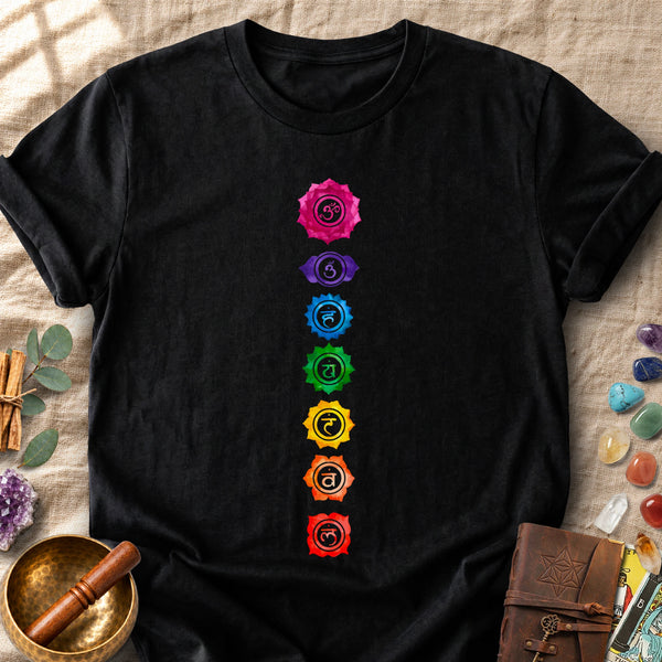Seven Chakra Alignment Watercolor Spiritual Energy System Comfort Colors® Unisex T-Shirt