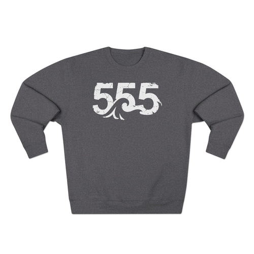 555 Angel Number Wave of Change Premium Unisex Sweatshirt