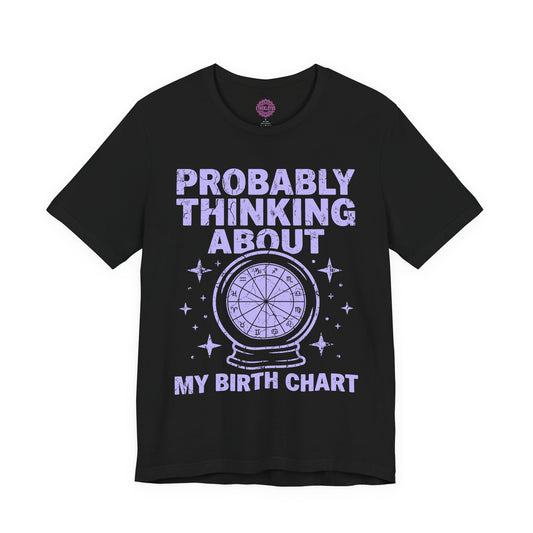 Probably Thinking About My Birth Chart Crystal Ball Premium Unisex T-Shirt