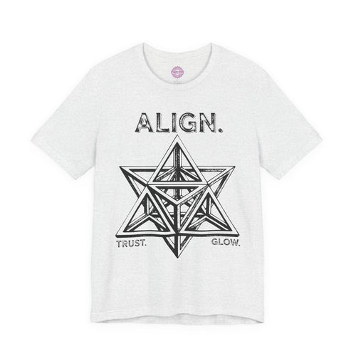 Align Trust Glow Merkaba Sacred Geometry Premium Unisex T-Shirt