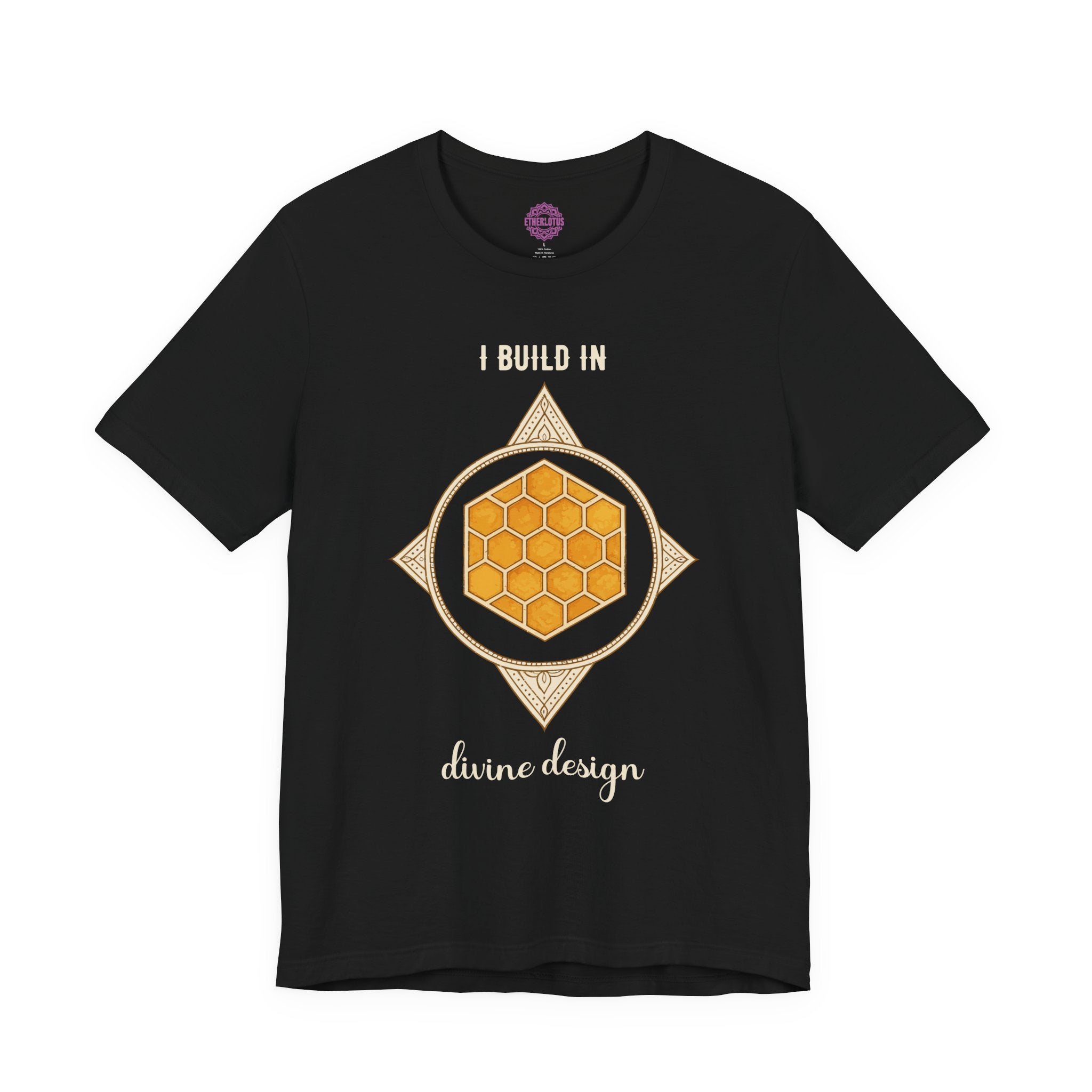I Build In Divine Design Honeycomb Sacred Geometry Premium Unisex T-Shirt