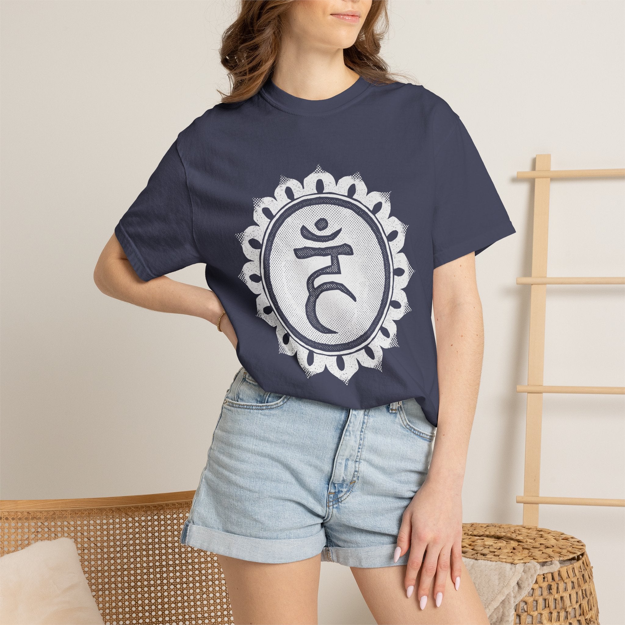 Ham Bija Vishuddha Throat Chakra Symbol Sacred Geometry Comfort Colors® Unisex T-Shirt