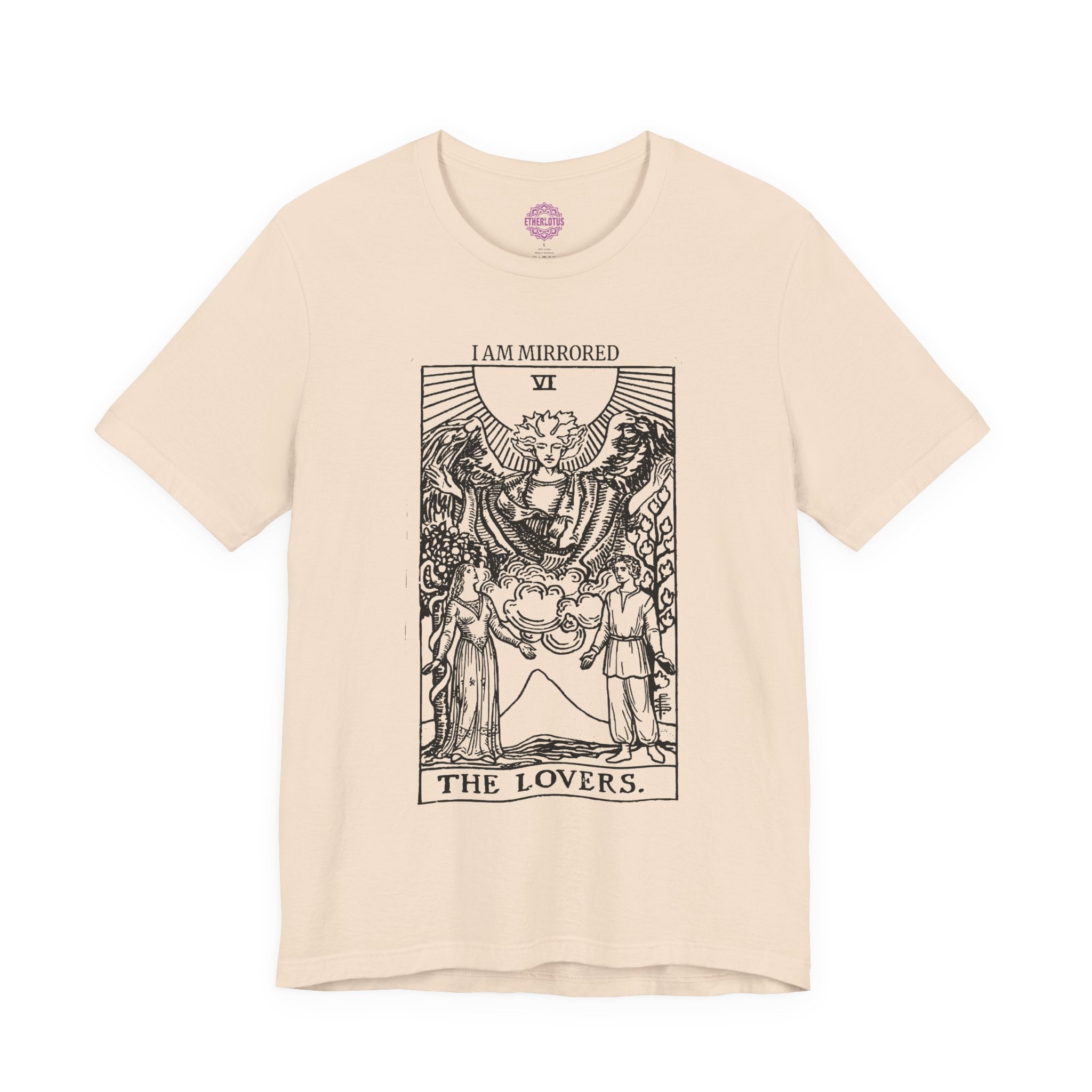 The Lovers Mirrored Soul Tarot Premium Unisex T-Shirt