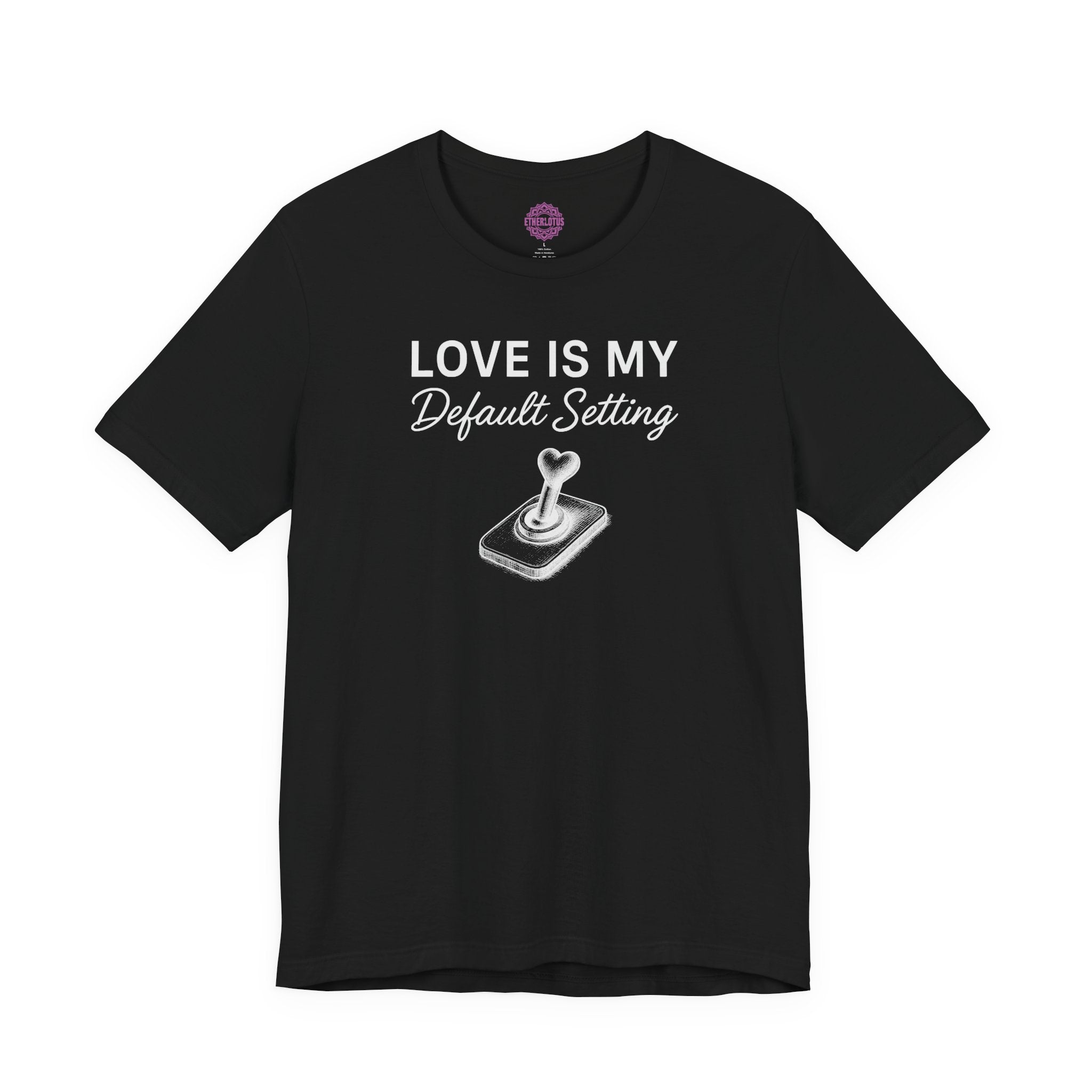 Love Is My Default Setting Heart Joystick Premium Unisex T-Shirt