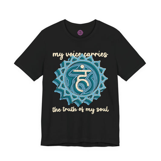 My Voice Carries the Truth of My Soul Throat Chakra Vishuddha Premium Unisex T-Shirt