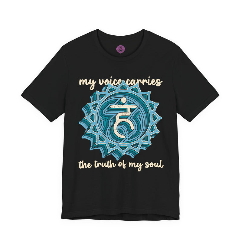 My Voice Carries the Truth of My Soul Throat Chakra Vishuddha Premium Unisex T-Shirt