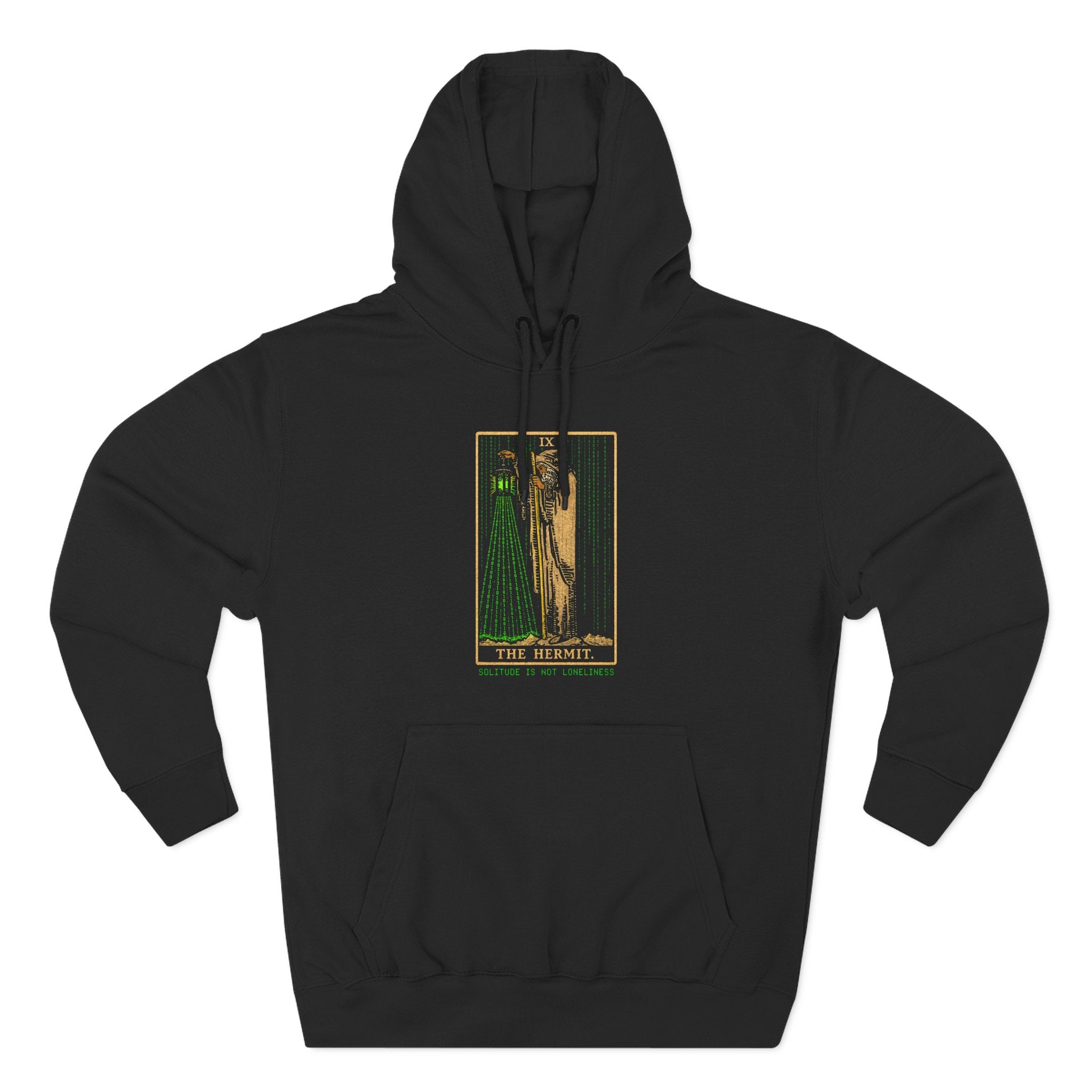 The Hermit Digital Awakening Tarot Premium Unisex Hoodie