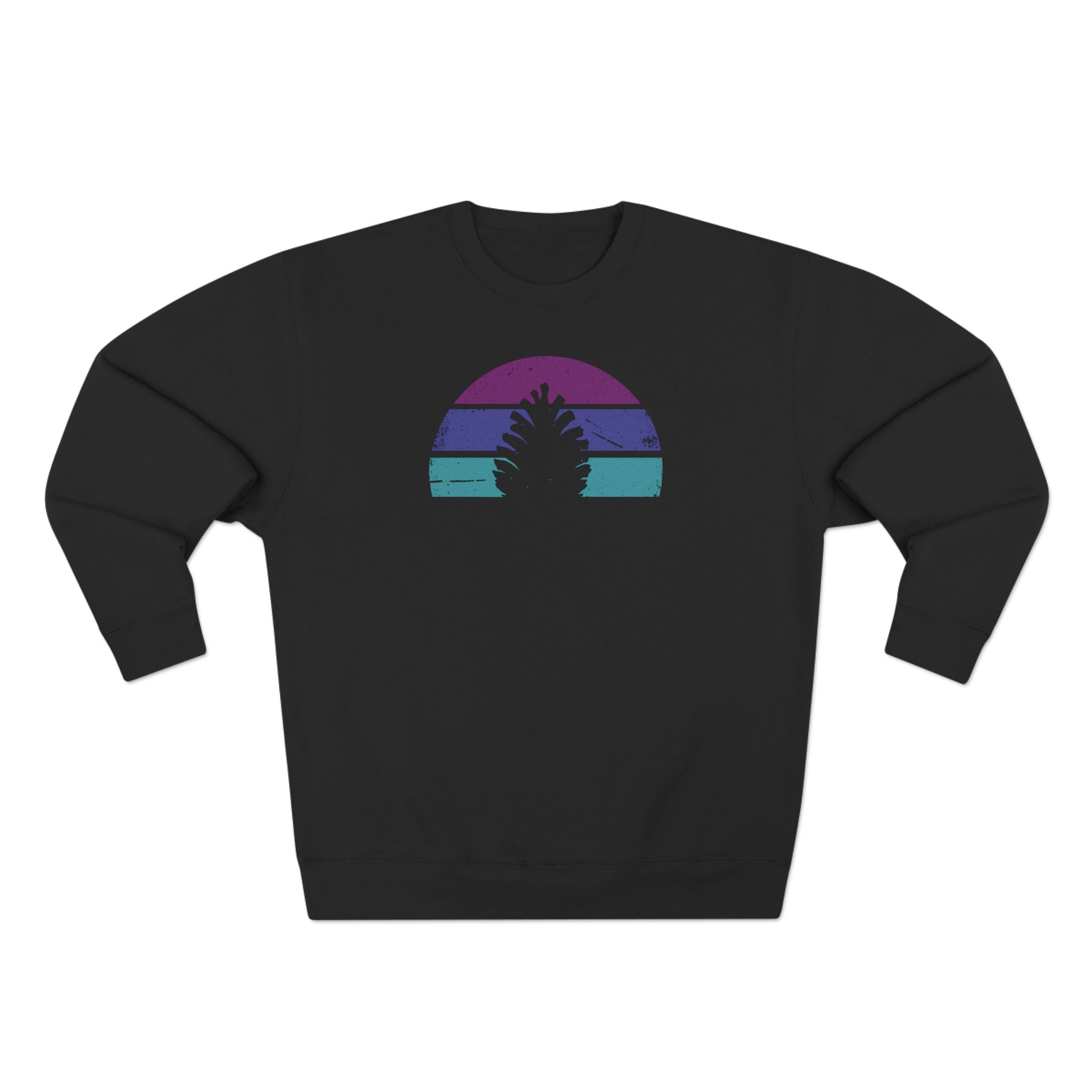 Third Eye Pinecone Retro Sunset Premium Unisex Sweatshirt