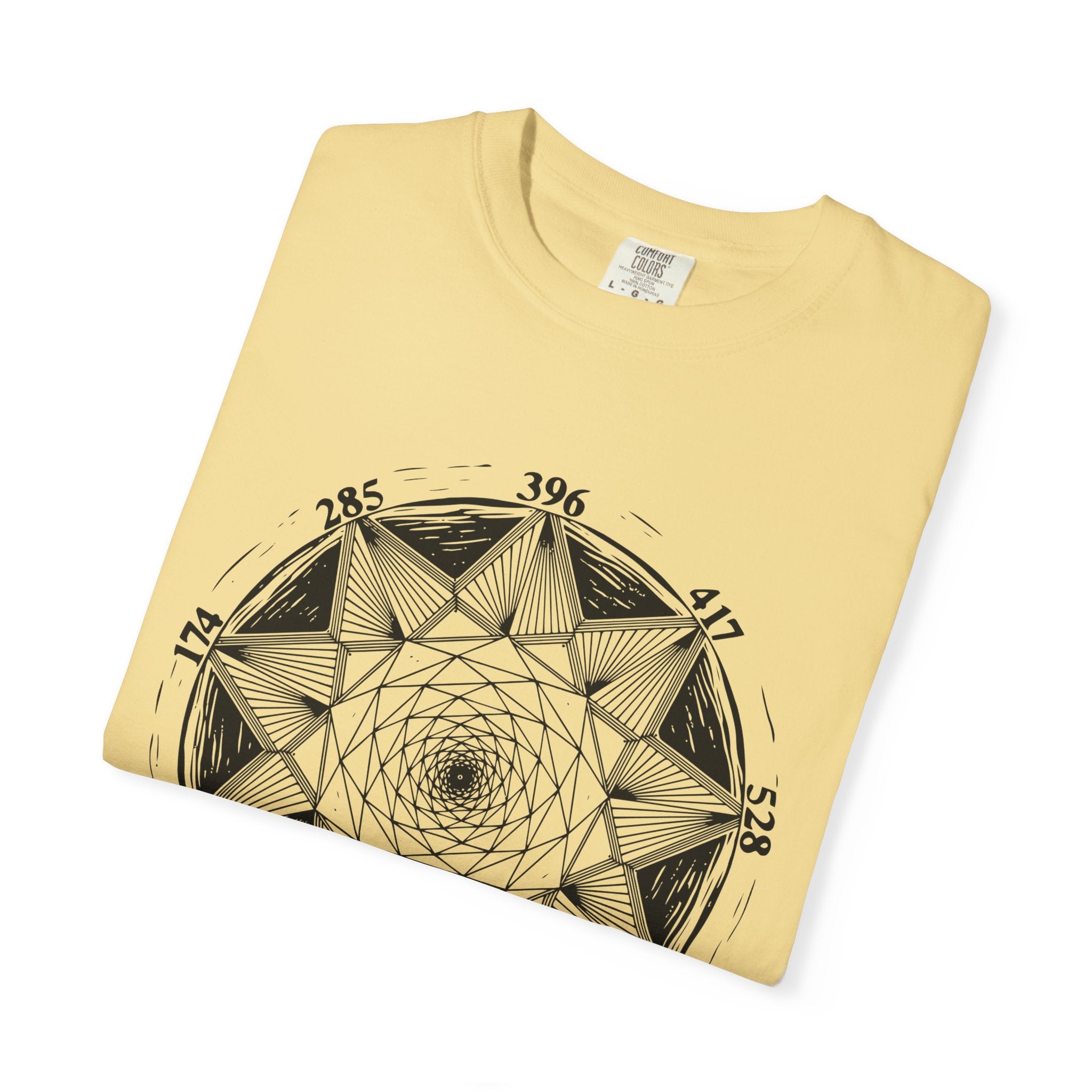 All Solfeggio Frequencies Sacred Geometry Mandala Vibrational Art Comfort Colors® Unisex T-Shirt