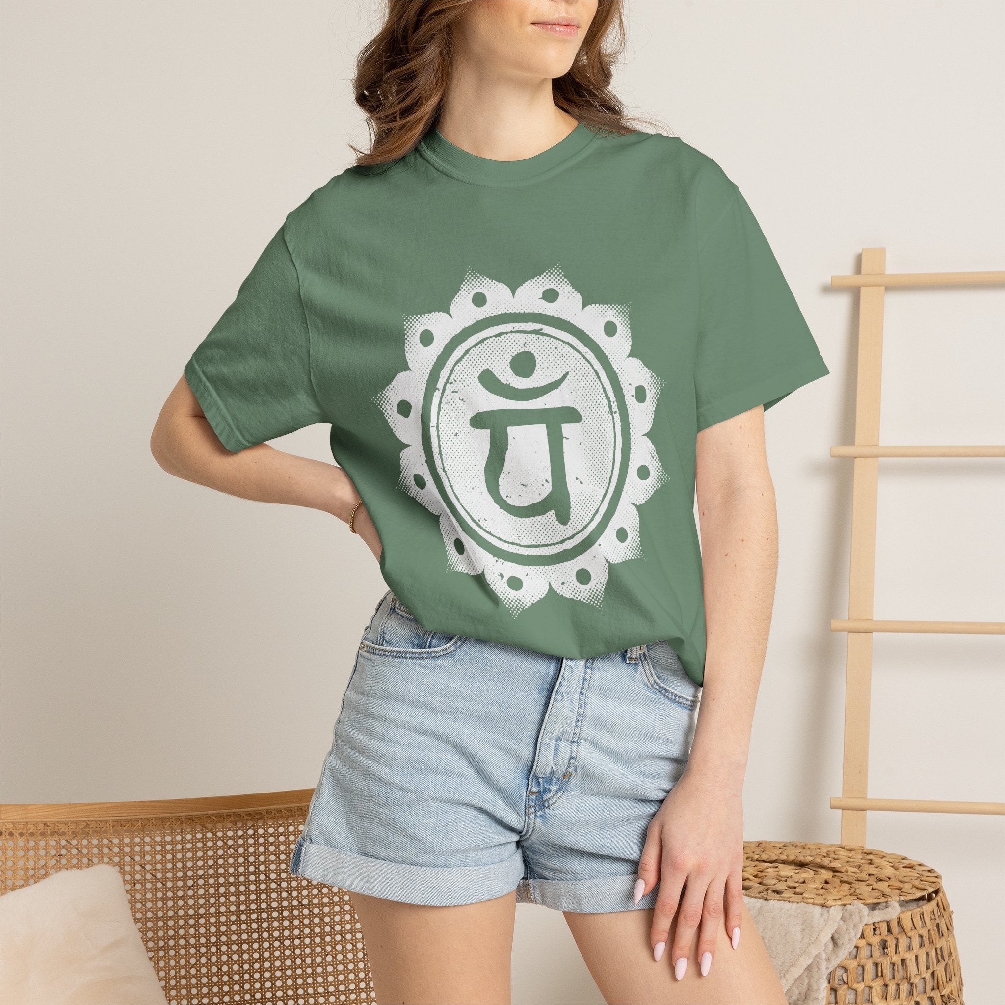 Yam Bija Anahata Heart Chakra Symbol Sacred Geometry Comfort Colors® Unisex T-Shirt