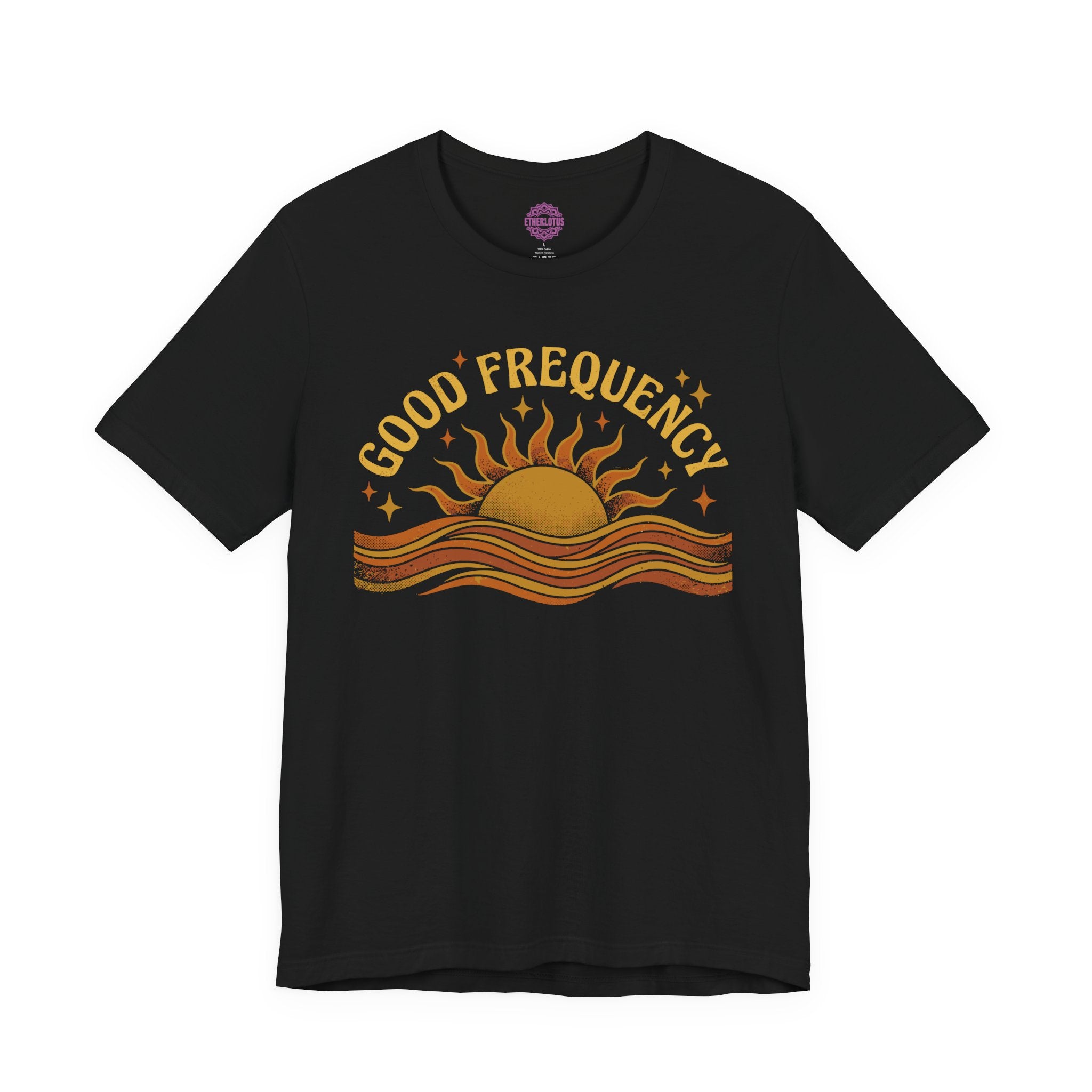 Good Frequency Retro Sun Waves Premium Unisex T-Shirt