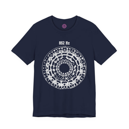 852 Hz Solfeggio Frequency Cymatics Third Eye Sound Premium Unisex T-Shirt