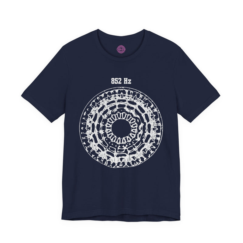 852 Hz Solfeggio Frequency Cymatics Third Eye Sound Premium Unisex T-Shirt