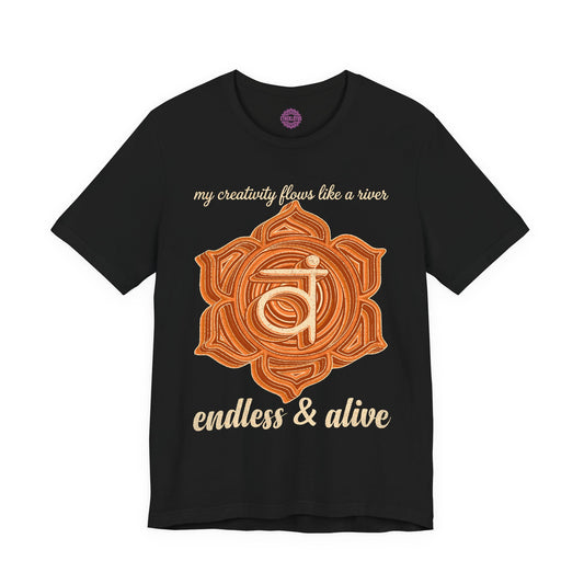 My Creativity Flows Like a River Endless and Alive Sacral Chakra Premium Unisex T-Shirt