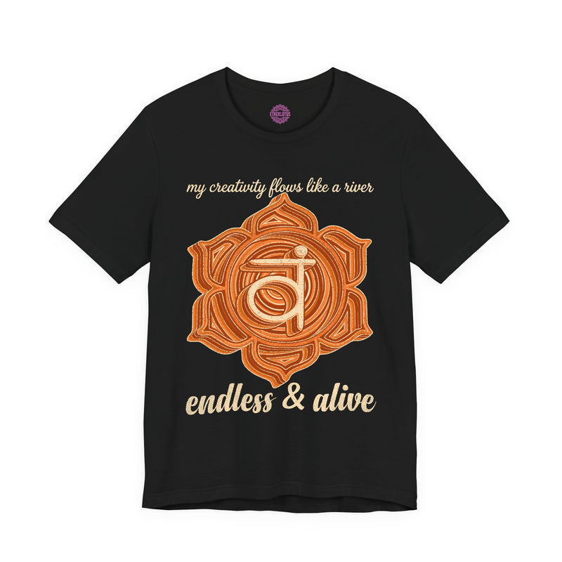 My Creativity Flows Like a River Endless and Alive Sacral Chakra Premium Unisex T-Shirt