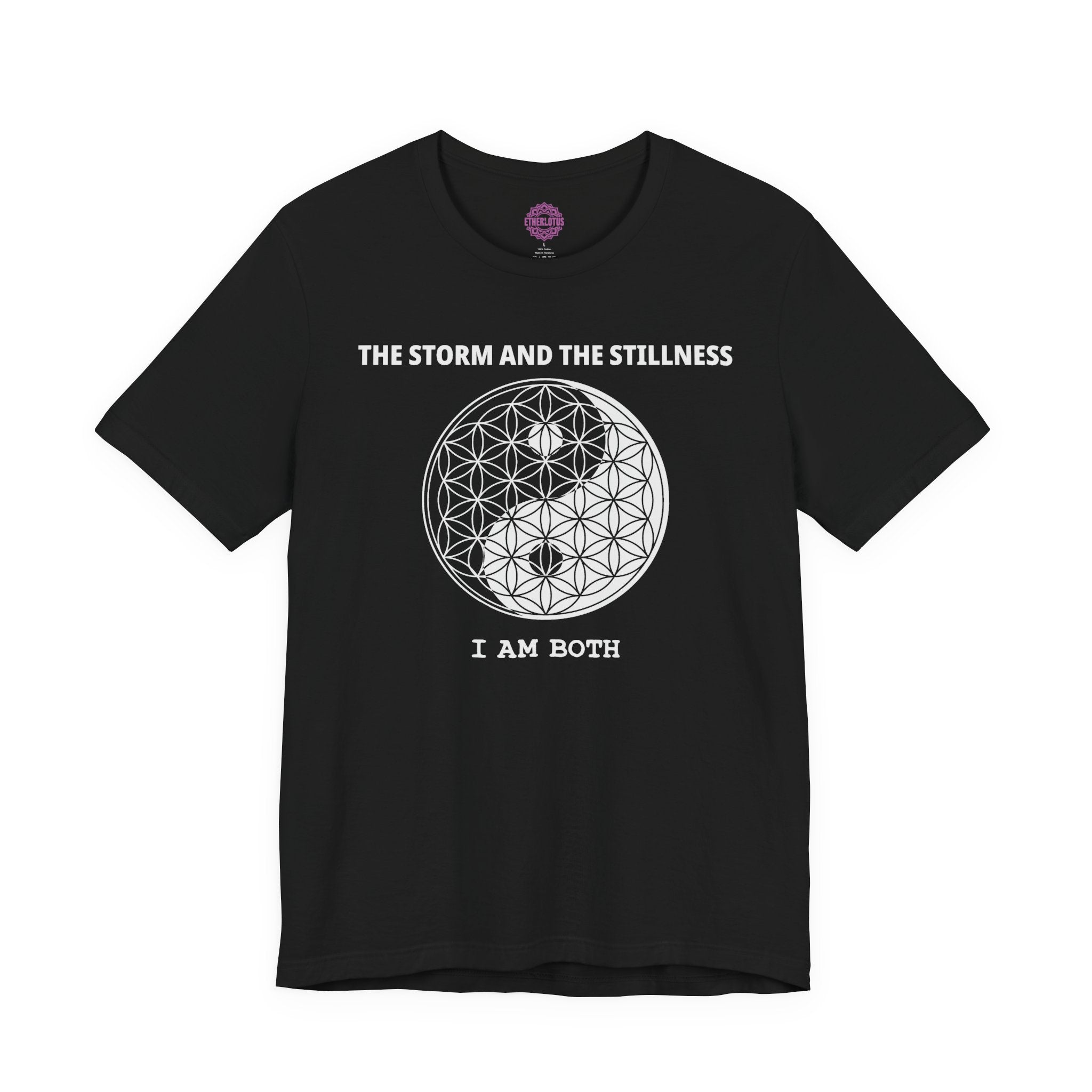 The Storm and The Stillness Yin Yang Sacred Geometry Premium Unisex T-Shirt