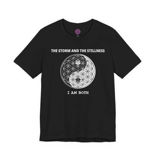 The Storm and The Stillness Yin Yang Sacred Geometry Premium Unisex T-Shirt