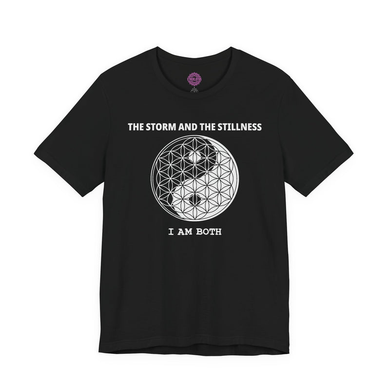 The Storm and The Stillness Yin Yang Sacred Geometry Premium Unisex T-Shirt