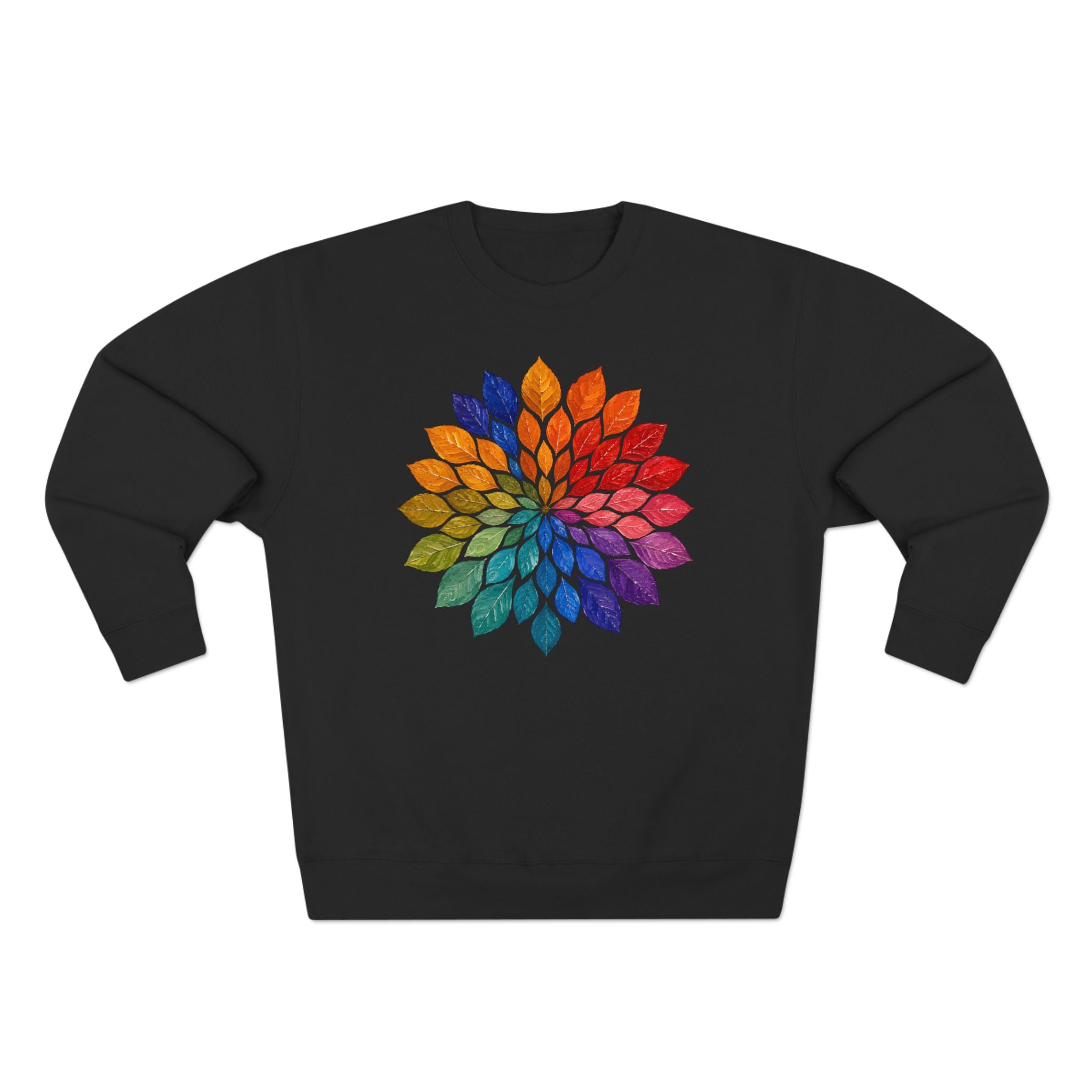 Full Spectrum Chakra Leaf Mandala Premium Unisex Sweatshirt