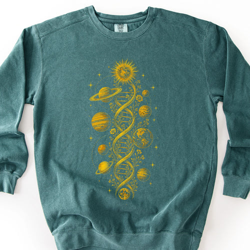 Cosmic DNA Bloom Comfort Colors® Unisex Sweatshirt