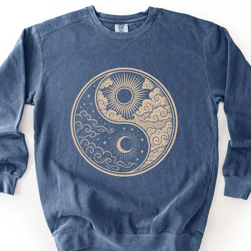 Sun and Cloud Yin Yang Comfort Colors® Unisex Sweatshirt
